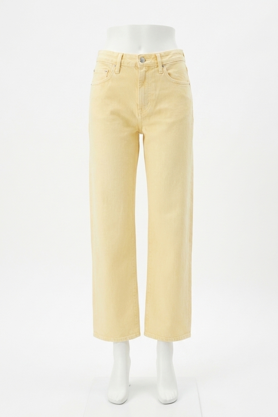 NEW PISTOLA lexi mid rise bowed straight jeans in day glow